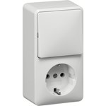 Combinatie schakelaar/wandcontactdoos Gira 017614 Combinatie schakelaar/wandcontactdoos Gira 017614